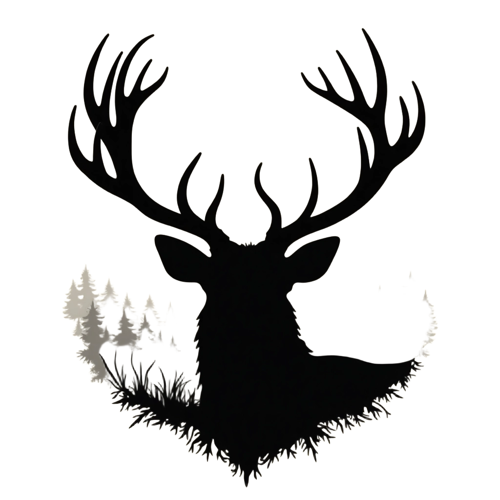 Deer Silhouette in the Forest